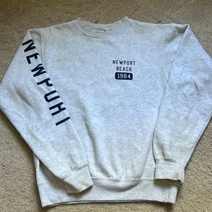 Pacsun Newport Beach Crewneck Gray Sweatshirt